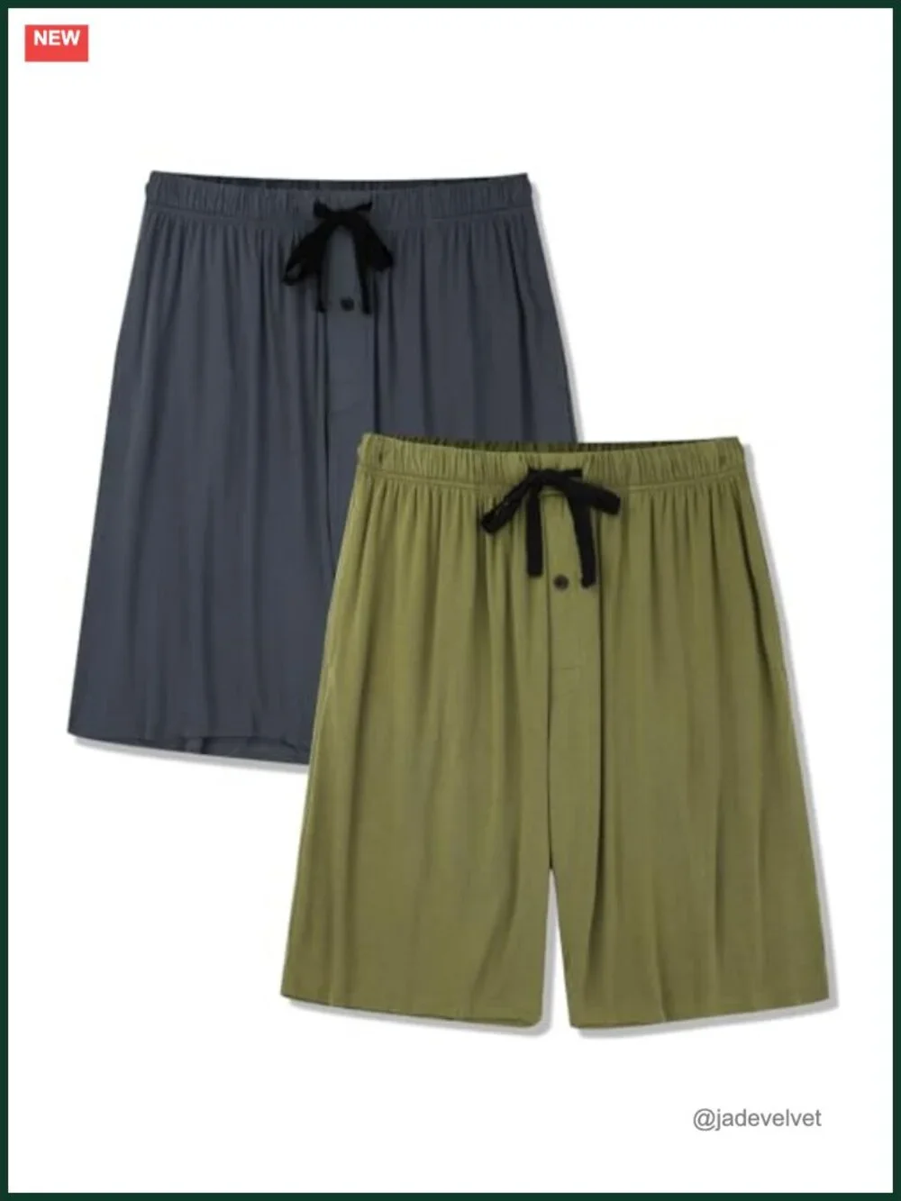 Men's Pajama Bottoms Lounge Sleep Shorts 2 Pack with Pockets Breathable